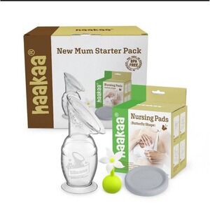 HAAKAA NEW MUM MOM BREAST MILK PUMP STARTER PACK New And Sealed